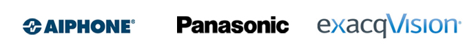 AIPHONE, Panasonicand ExacqVision Logos
